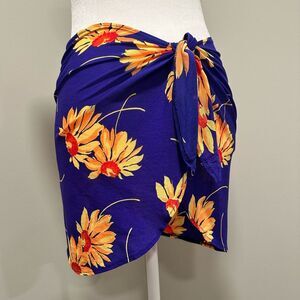 Vintage Floral Sarong Cover Up